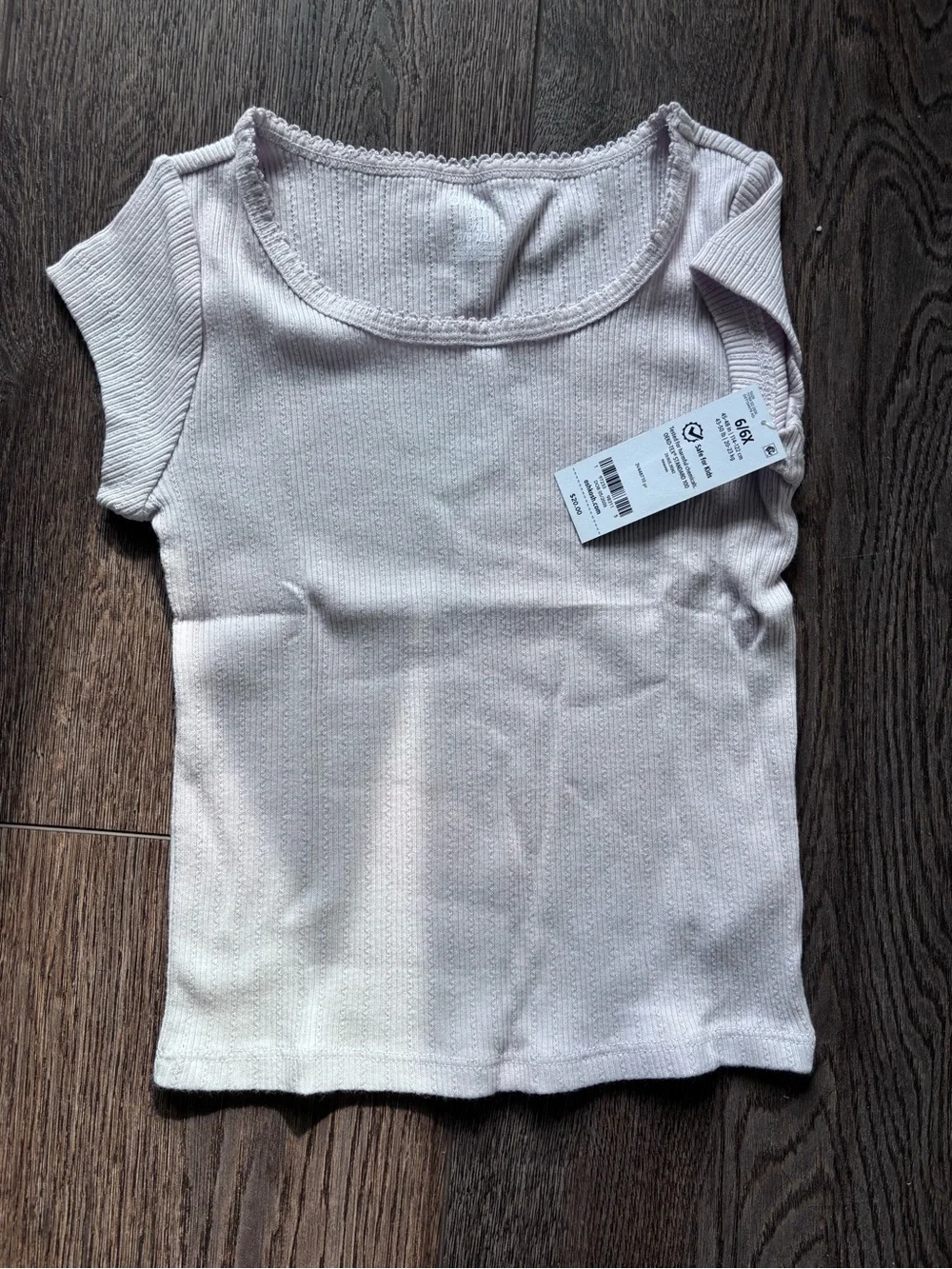 OshKosh B'gosh Light Lilac Ribbed Scoop Neck Top